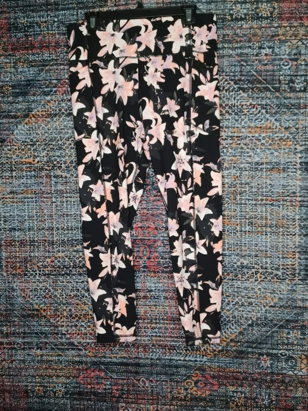 Victorias Secret womens colorful floral crop 7/8 high rise  leggings 16 EUC